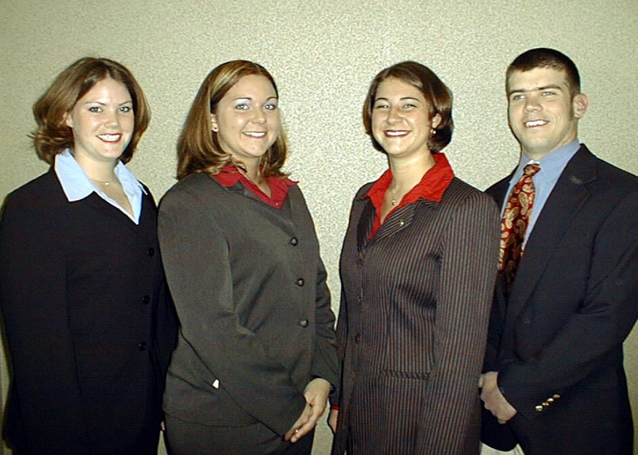 Left to right--Jenny Luchsinger, Katie Peacock, Becky Cornman, Andrew Lail.