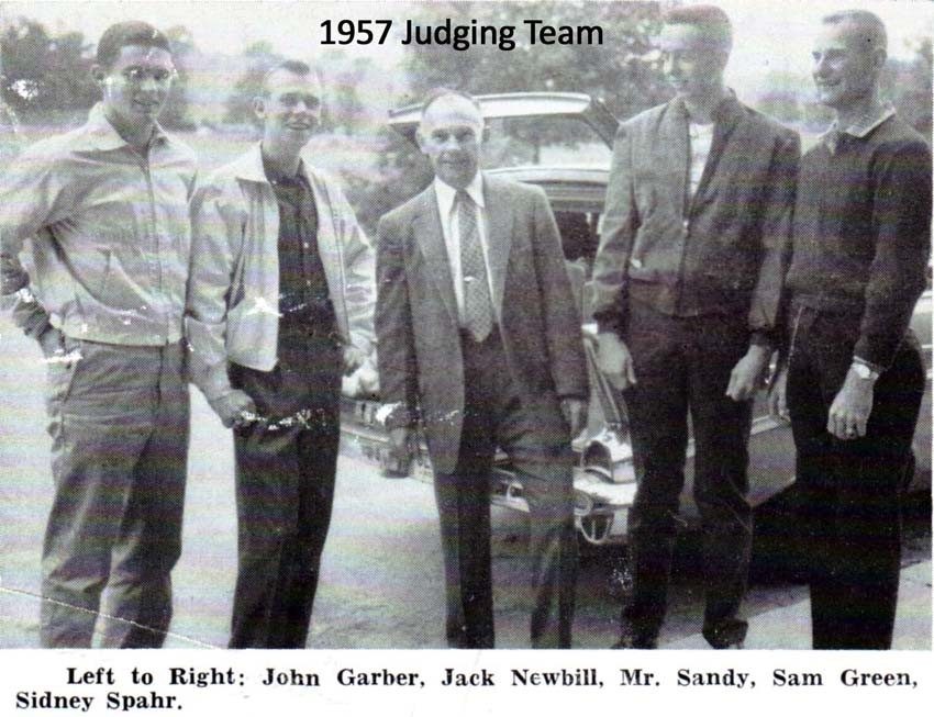 John Garber, Jack Newbill, Mr. Sandy, Sam Green, Sidney Spahr.