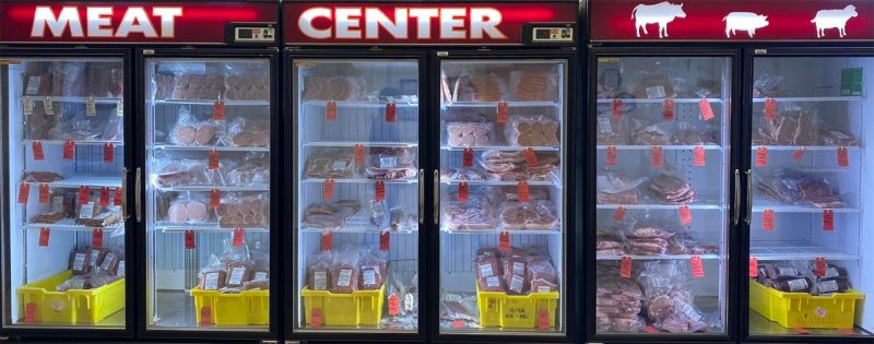 Meat Center coolers.