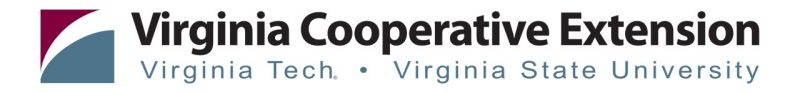 Virginia Cooperative Extension logo. Virginia Tech with Trademark symbol . Virginia State University.