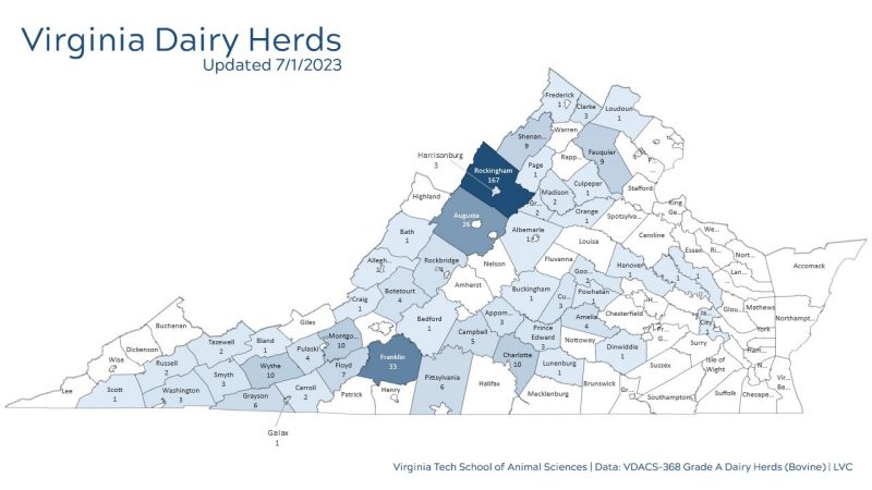 2022 Fall Grade A Dairy Herd Map.